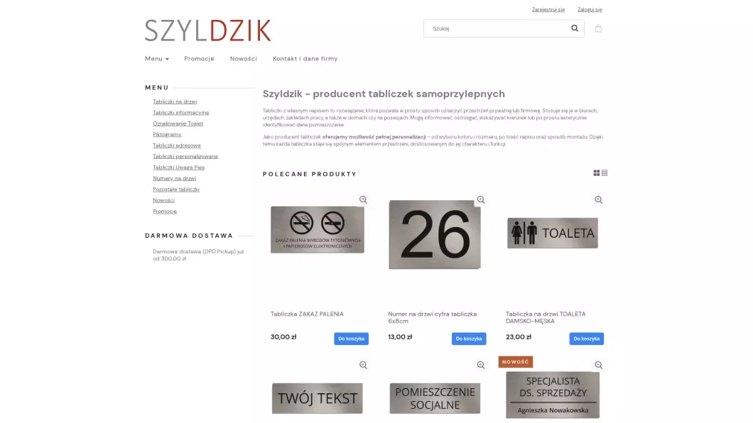 Szyldzik - podgląd