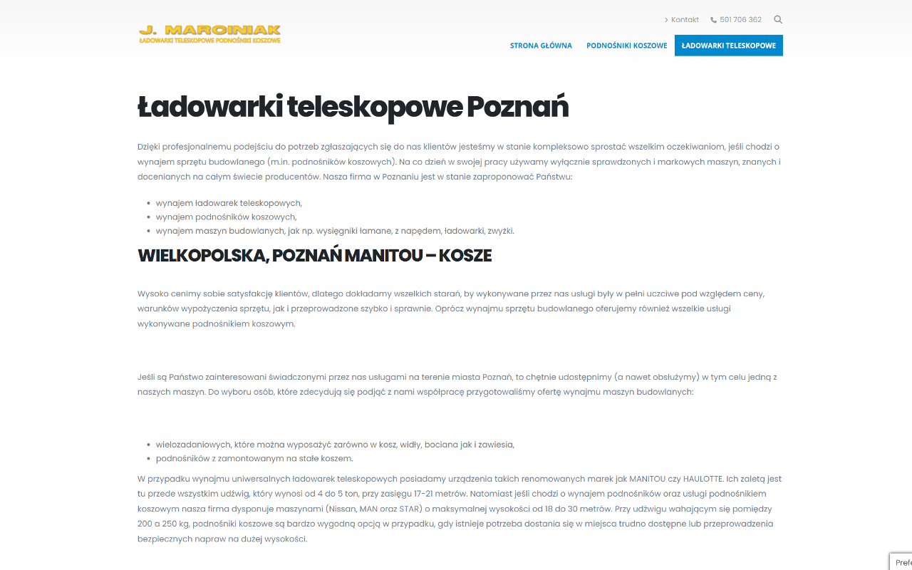 Budowa w Poznaniu? Sprawdź, kiedy warto wynająć ładowarkę teleskopową