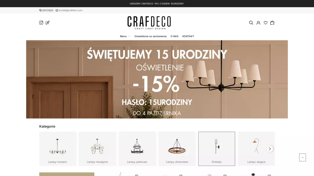 Lampy ręcznie robione | Polski producent oświetlenia crafdeco.com - podgląd